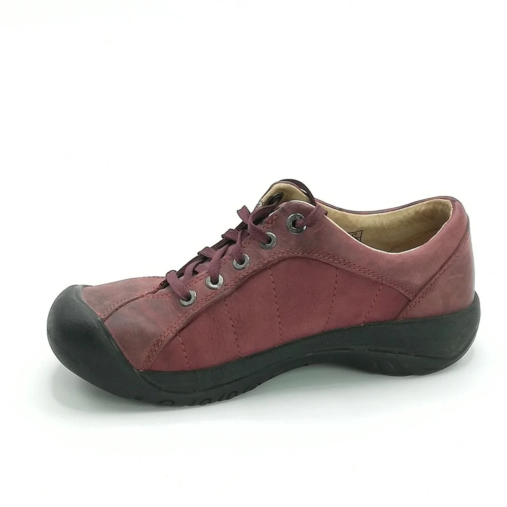 Keen Shoes‎ Womens Sneakers Presidio Red Burgundy Leather Lace Up 7